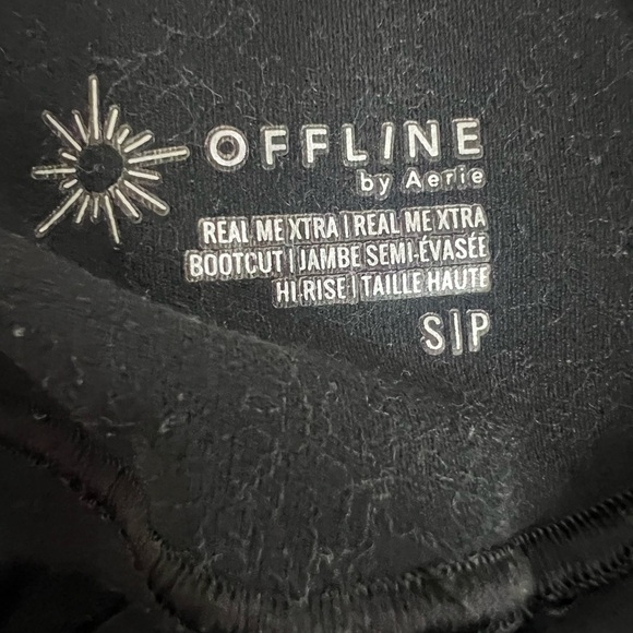 Aerie Black Bootcut/HiRise 7/8 sm/petite 3 pair Leggings - Picture 2 of 5